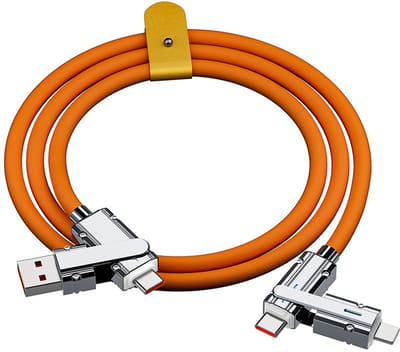 Daity 1-pack - USB-C naar C datakabel 1,5 m, 4-in-1 USB-C oplaadkabel, USB-A/Type-C naar multifunctionele oplaad- en datasynchronisatiekabel, 480 Mbps, compatibel met iPhone 17/16/15/14/13/12, Mac, Galaxy S25/S24/S23/S22