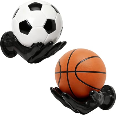 Basketball Opbergrekken van PVC - Zwart - Ruimtebesparend en Duurzaam voor Sportuitrusting