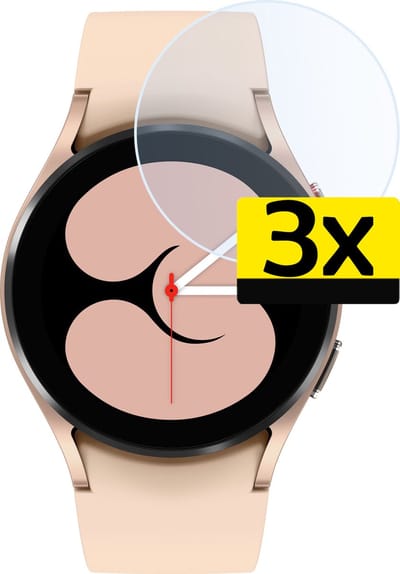 Screenprotector - 3 Stuks - Geschikt voor Samsung Galaxy Watch 4 (40mm) - Sterk & Shockproof - Tempered Glass - Beschermglas Screen Cover - Gehard Glas - Bescherm Protector voor Smartwatch