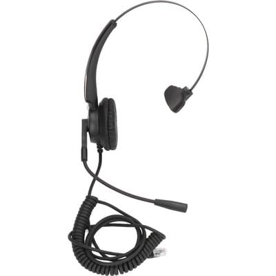 RJ9 Telefoonheadset met Ruisonderdrukking Enkelzijdig Veerwire Hoofdtelefoon met Microfoon voor Kantooroproep