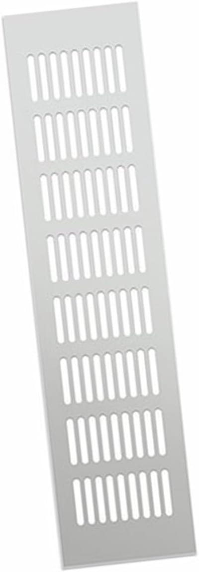 Ventilatierooster - Afdekrooster Aluminium - Ventilatie Kast - Regendicht Ontwerp - 100x450mm - Aluminiumkleurig