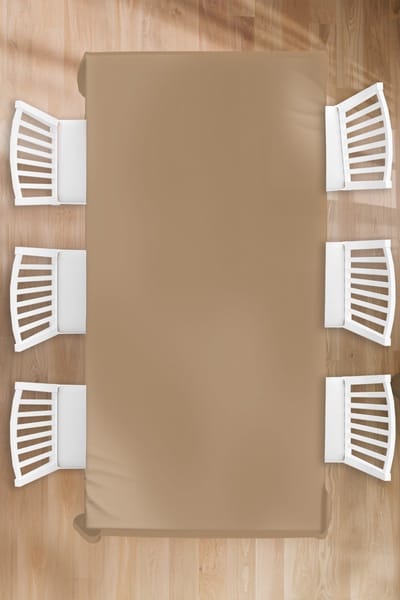 Tafelkleed - Tafellaken - 130x260 cm - Bruin - Effen print - Binnen en Buiten