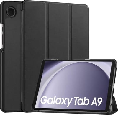 Ntech Tablet Hoes Geschikt voor Samsung Galaxy Tab A9 / Galaxy Tab A11 8.7 inch hoes Trifold Bookcase - Zwart