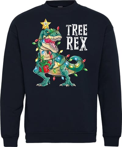 Kersttrui Tree Rex | Foute Kersttrui Dames Heren | Kerstcadeau | Kerstpakket | Navy | maat XS