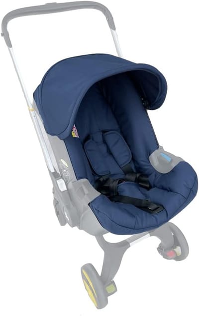 Kinderwagen Verschoonset - Luifelhoes en Zitkussen in Marineblauw