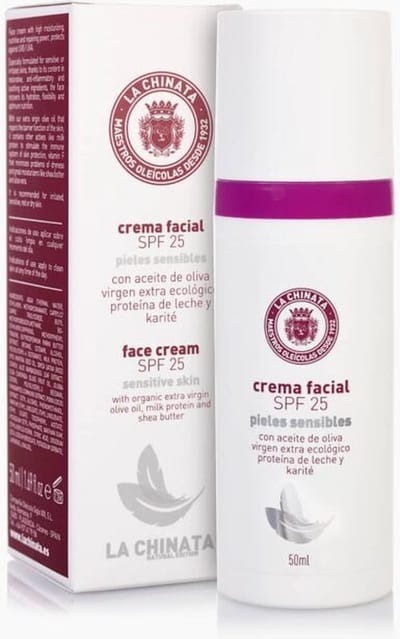 LaChinata natuurlijke Gezichtscrème met SPF25 voor gevoelige huid en huid met kanker - droog huid - zon 50ml