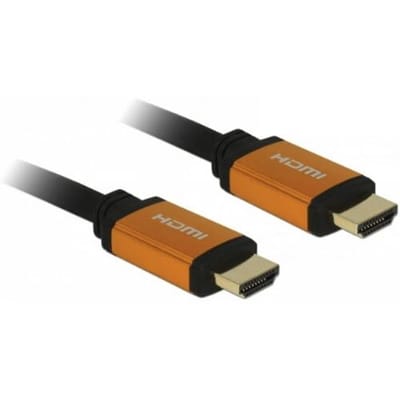 Delock 85728 HDMI-kabel HDMI Aansluitkabel HDMI-A-stekker 1.5 m Zwart, Goud Afgeschermd (drievoudig), Vergulde steekcontacten, 8K UHD