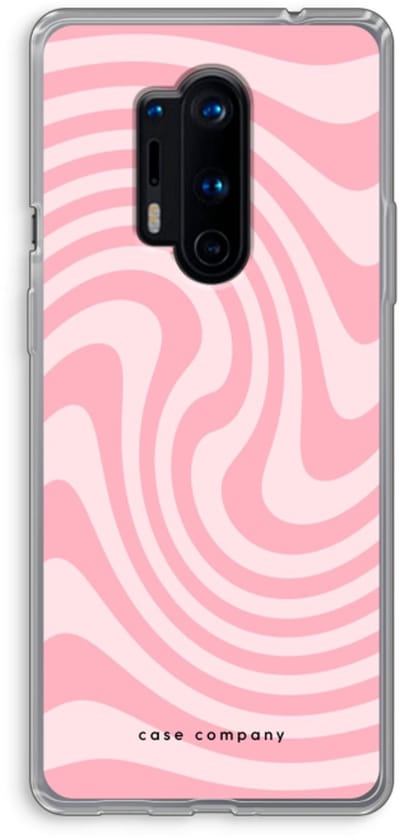 Case Company® - Hoesje geschikt voor OnePlus 8 Pro hoesje - Swirl Roos - Soft Cover Telefoonhoesje - Bescherming aan alle Kanten en Schermrand