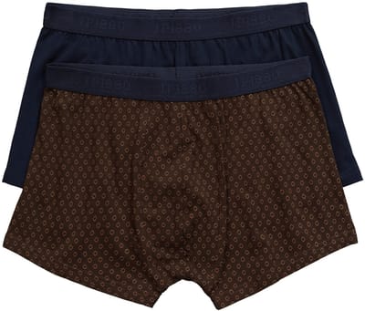 JP 1880 - Heren - Hip-pants FLEXNAMIC® set van 2 onderbroek - Donkerbruin - Maat XL