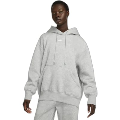 NIKE W NSW PHNX FLC OS PO HOODIE Dames Sporttrui - Grijs - Maat XS
