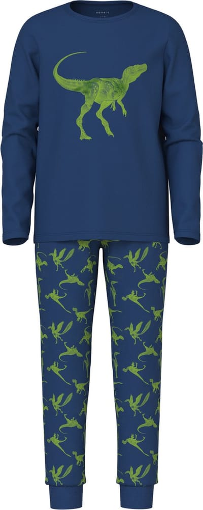 NAME IT NKMNIGHTSET NAVY PEONY DINO Jongens pyjama - Maat 86/92