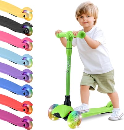 Kinderscooter met LED Wielen en Drie Wiel Stabiliteit voor Peuters