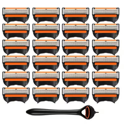 Universele Scheermesjes - 5 Blade Compatibel -met fusion 5 - 24 stuks scheermesjes inclusief houder - voor mannen