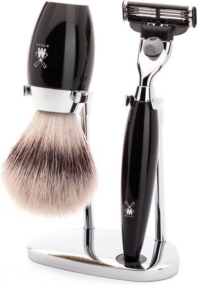 MÜHLE -Scheerset Kosmo 3-delig - Zwart - Mach3