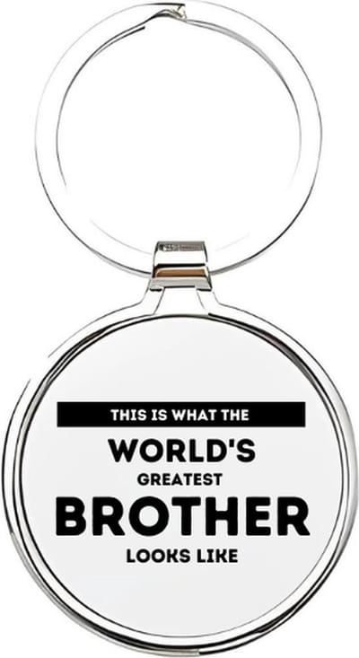 Akyol - this is what the worlds greatest brother looks like Sleutelhanger - Broer - de leukste broer - broer sleutelhanger - broers sleutelhanger - sleutelhanger voor je broer - familie sleutelhanger - verjaardagscadeautje - broer cadeau - 4 x 7,5 CM