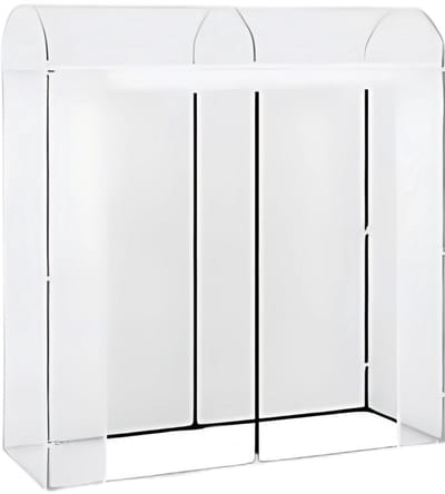 Foliekas Tuinkas - Winterbestendig - PE-folie 135 g/m² - Kweekhuis - Broeikas - Kweekkast voor tomaten & klimplanten - 200x66x170cm Wit