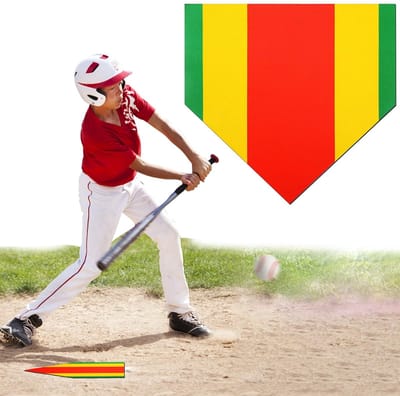 Dailygoods- Homeplate Gemaakt van Hoogwaardige Rubber - Trainingsplaat - Antislipmat - Geschikt voor Binnen/Buiten - Officiële Afmetingen - Onmisbaar voor Honkbal/Softbaltraining - Slagmat