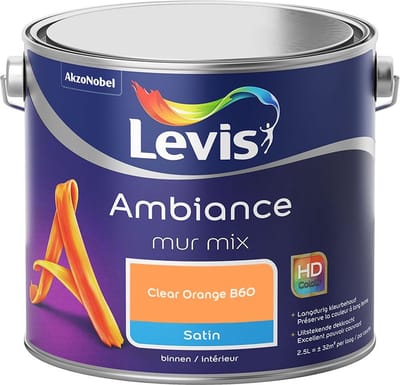 Levis - Ambiance Mur Satin Mix - Clear Orange B60 - Mengverf - 2,5 L