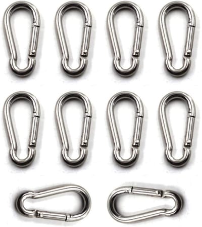 RVS Karabijnhaak 304 - Sterke en Duurzame Karabiner voor Outdoor Activiteiten en Beveiliging