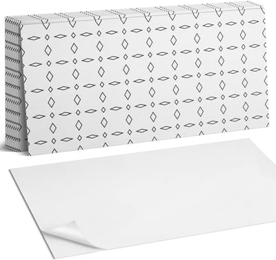 Coloray Plaktegels - Geometrisch ruitpatroon Zelfklevende Wandtegels - 40 cm x 20 cm - Zwart Plaktegels - 10 stuks - Rechthoek PVC Tegels - Plaktegels Badkamer - Vloertegels Zelfklevend - Vinyl Tegels Zelfklevend - Portugese Tegels