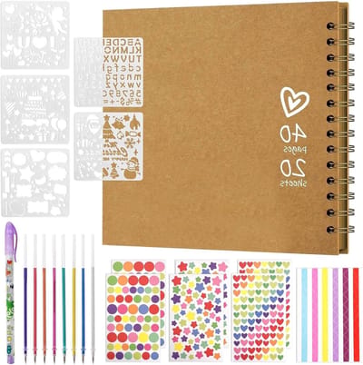 Spiraalalbum met 40 pagina's voor scrapbooking, gastenboek en speciale gelegenheden zoals verjaardagen en bruiloften