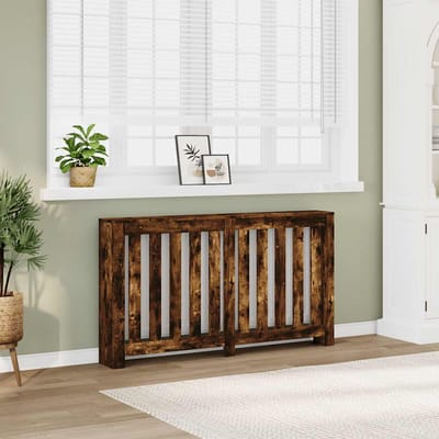 vidaXL Radiatorombouw 149x20x82 cm bewerkt hout gerookt eikenkleurig