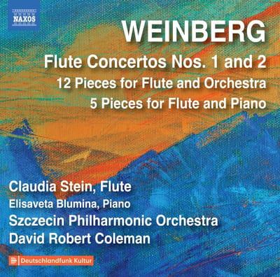 Claudia Stein, Elisaveta Blumina, Orkiestra Symfoniczna Filharmonii Im. Mieczyslawa Karlowicza W Szczecinie, David Robert Coleman - Weinberg: Flute Concertos Nos. 1 And 2 - 12 Pieces For Flute (CD)