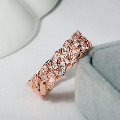 Produit Chaud Bague Personnalisée Flash Or et Argent Flash Diamant Bague Tendance pour Gros et Petits Doigts Bague pour Index Femme No. 10 gray