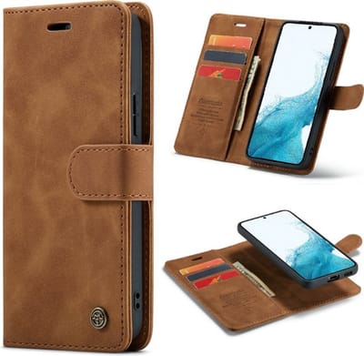 Casemania Hoesje Geschikt voor Apple iPhone 7 Plus & 8 Plus Sienna Brown - 2 in 1 Magnetic Book Case