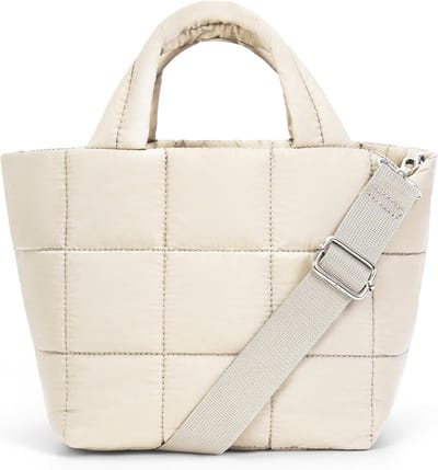 Padded Tote Bag - Puffer Tas - Dagelijks Gebruik - Quilted Nylon Design - 22 x 14.5 x 22 cm