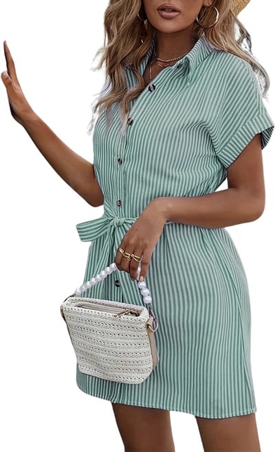 Livano Zomerjurk Dames - Zomerjurken - Volwassen - Jurk - Ibiza Stijl - Sundress - Groen - Maat XS
