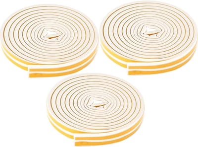 3 stuks 5m waterdicht hoogwaardig EPDM materiaal raam deur tochtstrip zelfklevende afdichtstrip wit 9x6mm
