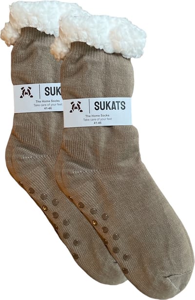Sukats® Huissokken - Homesocks - Maat 41-46 - Antislip Sokken - Fluffy Sokken - Heren Huissokken - Slofsokken - Variant 19 - Meerdere Maten en Varianten - Verwarmde Sokken