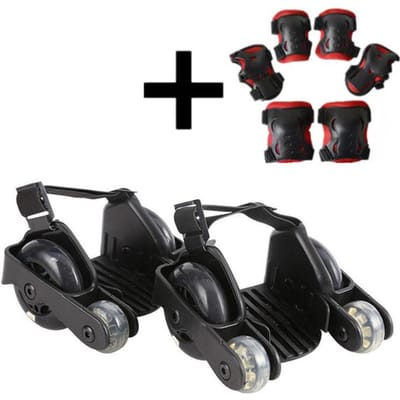 Hak Roller Skate Schoenen 4 Wielen Glijdende Sport Kinderen Kinderen Jongens Meisjes Led Pu Rubber Verstelbare Knipperende Mobiliteit Gereedschap Katrol