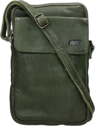 Bear Design Telefoontasje / Crossbodytas Dames - Leer - Igor - Groen