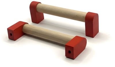 Home 3D® - Handgreep Rood - 96mm - Beukenhout - Gemaakt in Nederland - Inclusief Schroeven - Voor Keuken, Kast en Meubel