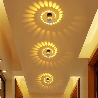 TOVBMUP Moderne eenvoudige creatieve led-wandlamp - aluminium wandlamp - gangpadlicht - bar ktv lichteffectdecoratie - achtergrondwandlamp - 3 watt LED-wandlamp - aluminium wandlamp, badkamerlamp, moderne wandlamp, effectlicht - E27 - geel