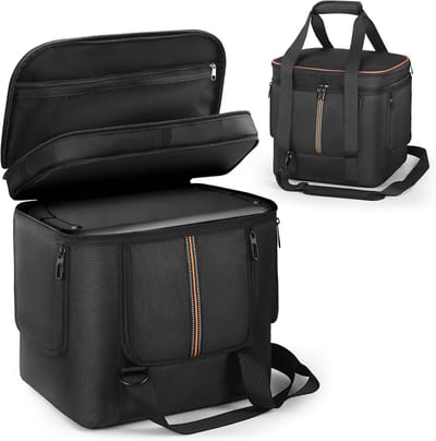 Draagtas Krachtstation - Opbergtas Accessoires - Veilig Transport - Waterbestendig Polyester - 35x33x28 cm - Zwart