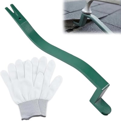 Professionele Dak Reparatietool, 2-in-1 Shingle Verwijderaar en Nagelinstallateur, Zware Kwaliteit, Geforgeerd Koolstofstaal, Veilig en Efficiënt Gebruik