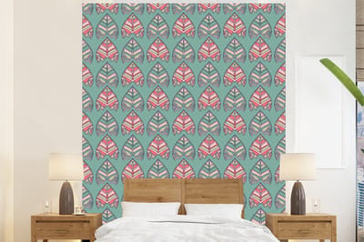 Behang - Fotobehang Patronen - Tribal - Retro - Breedte 225 cm x hoogte 280 cm