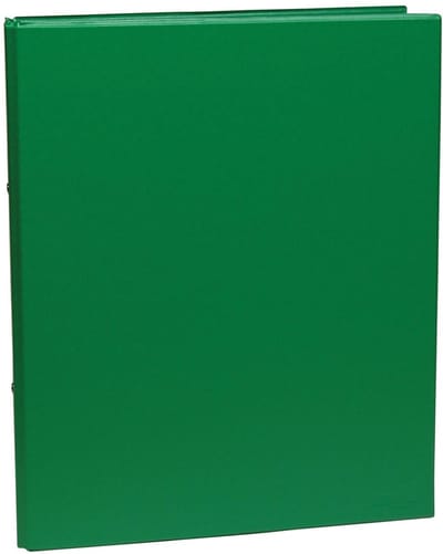 Ringmap voor formaat A4 2 ringen van 25 mm uit PVC groen