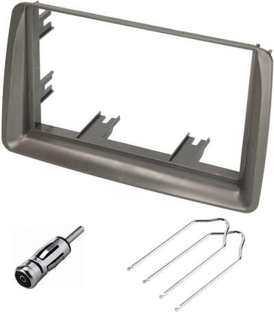 2 DIN Inbouwset voor Autoradio: Montagepaneel, Antenneadapter en Losmaaktool voor FIAT Panda (169)