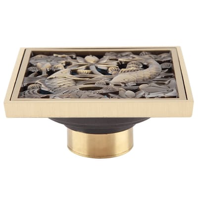 Dailygoods- Afvoerputje Antiek Koper - Douchevloerafvoer - Afvalwaterafvoer - Zeefafdekking - Rooster - Fijne filtering - Vloerafvoer