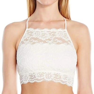 Mode Nieuwe Vrouwen Beha Kant Splice Zacht Ademend Perspectief Witte Beha Sexy Comfortabele Elasticiteit Halter Ondergoed Drop Hot M beige