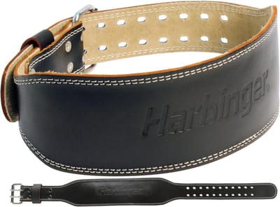 Harbinger - Pro Powerlift Riem - Gewichthefriem Van Leer - Maat S - 58-73.7 cm - Zwart 10cm