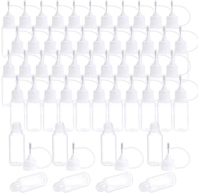 Dailygoods- Knijpflessen 100 stuks - Mini Precisie Tip - Plastic Lijm Applicator - Vloeibare Olie - Quilling/Acryl Schilderen - Creatieve Ambachten - Squeeze Bottles
