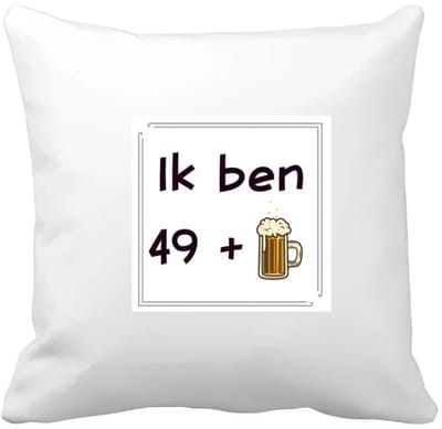 Akyol - 50 jaar sarah en abraham cadeau Kussen hoes - Verjaardag cadeau - papa - collega - grappige tekst - 40 bij 40 cm