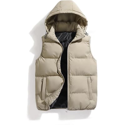 Vest Heren Herfst en Winter Los Trendy Merk Met Capuchon Casual Vest Verdikt Broodjas Vest XXXXL