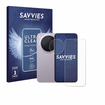 Savvies - Screenprotector voor Vivo X300 Pro (Voor+Camera) - Folie Beschermfolie transparant 6 Stuks
