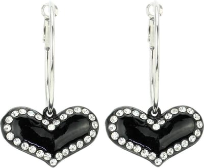 Behave - Oorringen dames - Romantische look - Hartje met kristal